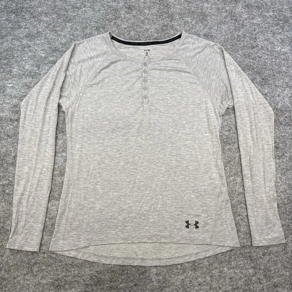 Under Armour Athlete Recovery Sleepwear Henley shirt men's XS gray Tom Brady